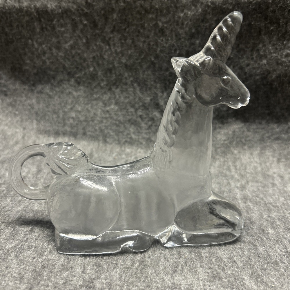 Kosta Boda Zoo Series Unicorn Art Glass Paperweight by Bertil Vallien Sweden